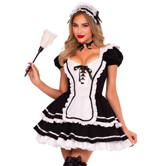 Four Piece Maid to Flirt Costume for Women - Picture 1 of 2
